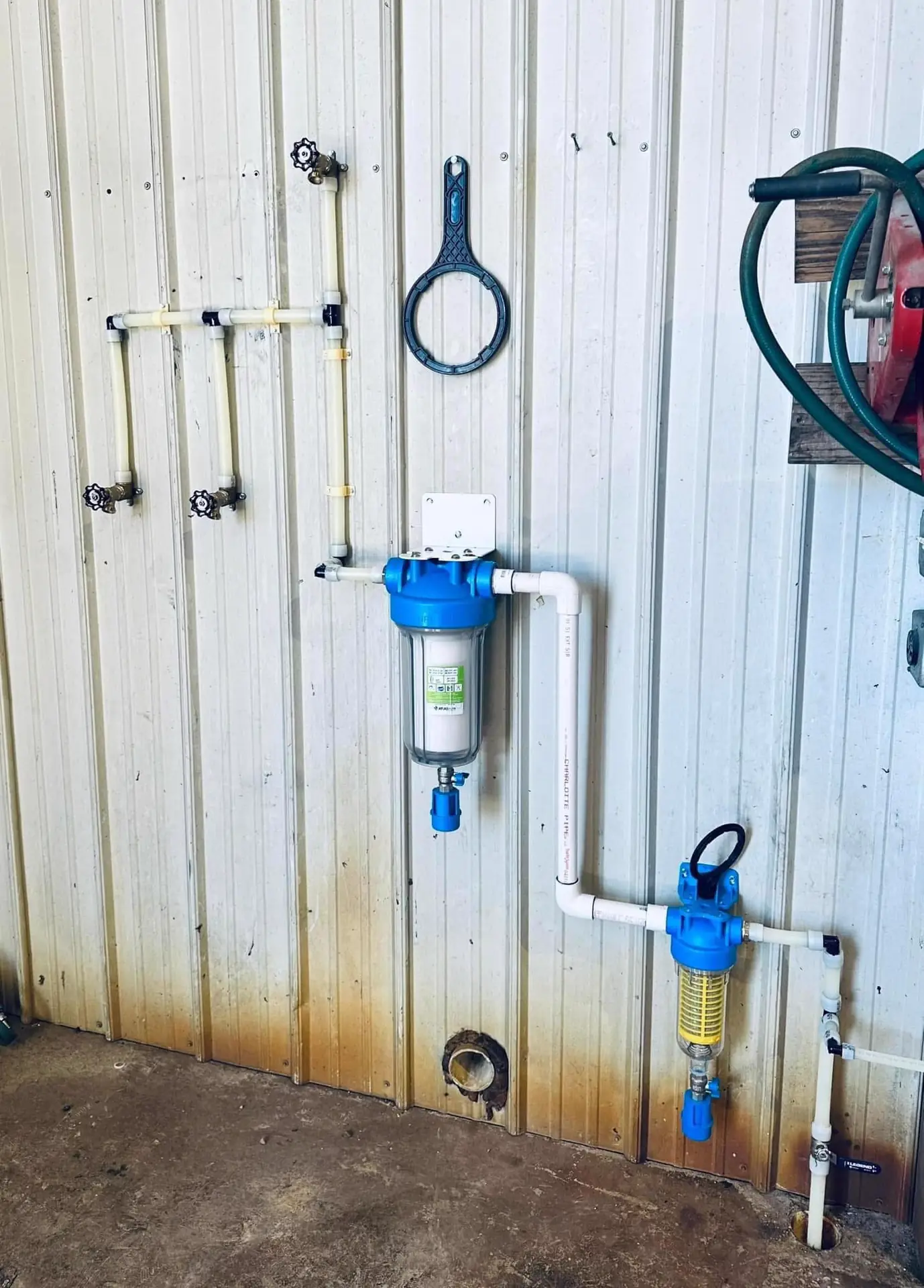 Whole-home water filtration system installed by Crest Plumbing